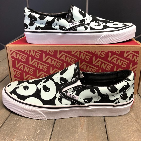 vans ghostly slip ons